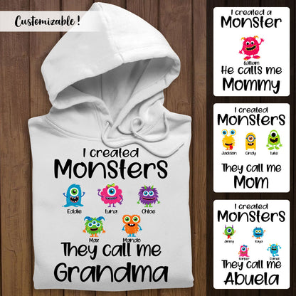 I Created Monsters They Call Me Mom - Personalized Apparel - Gift For Mom