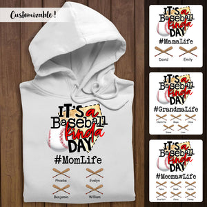 Mom Life It's A Baseball Kinda Day - Personalized Apparel - Gift For Mom