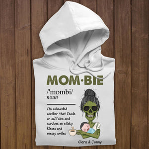 Mombie Exhausted Mom - Personalized Shirt - Gift For Mom
