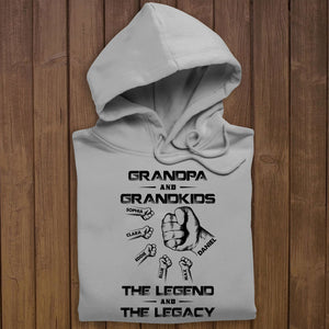 Custom Name Apparel Gift For Grandfather Grandpa & Grandkids With Quote The Legend And The Legacy