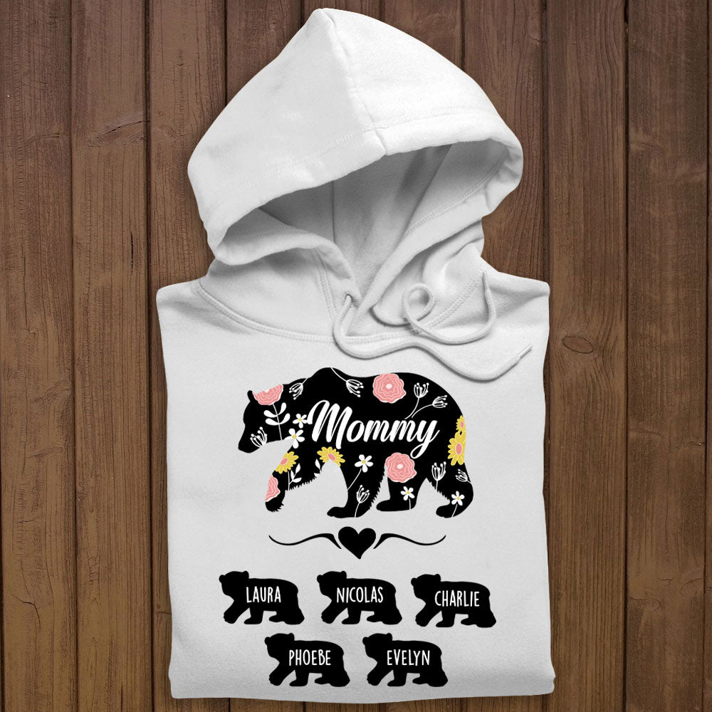 Mama Bear Floral Pattern - Personalized Apparel - Gift For Mom