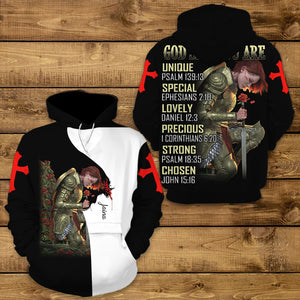 God Personalized 3D All Over Print Shirt, Female Knight God Say You Are