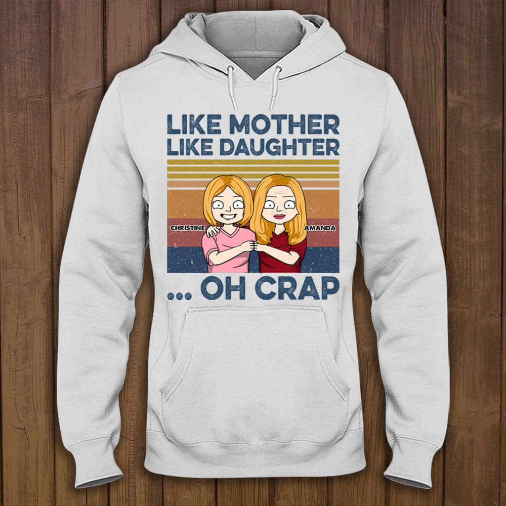 Like Mother Like Daughter Retro Vintage - Personalized Apparel - Gift For Mom