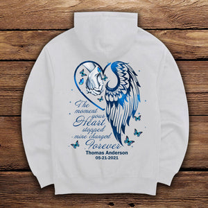 The Moment Your Heart Stopped Personalized Back Design Apparel Memorial