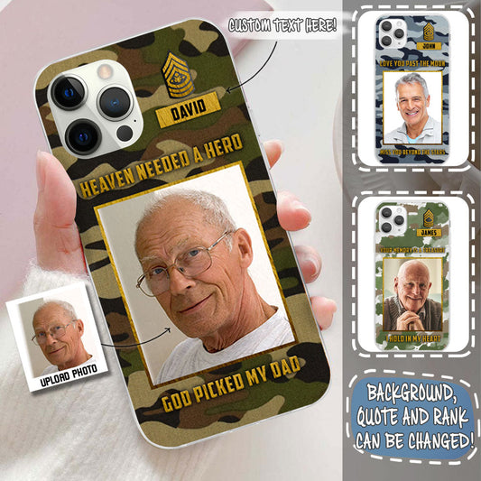 US Army Rank Camouflage Pattern Upload Photo Heaven Needed A Hero Personalized Phone Case banner-phone-case_fad079d5-9578-4e77-8b33-0bc3b76135e1.jpg?v=1621498464