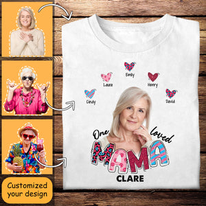 Custom Photo T Shirts - One Loved Mama - Unique Personalized Mother's Day Gifts