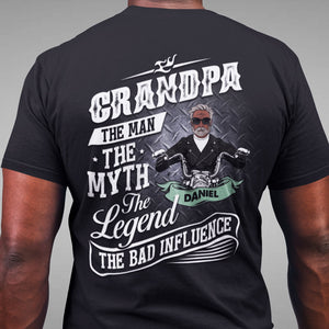 Bad Influence Biker Grandpa T Shirt