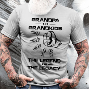 Custom Name Apparel Gift For Grandfather Grandpa & Grandkids With Quote The Legend And The Legacy