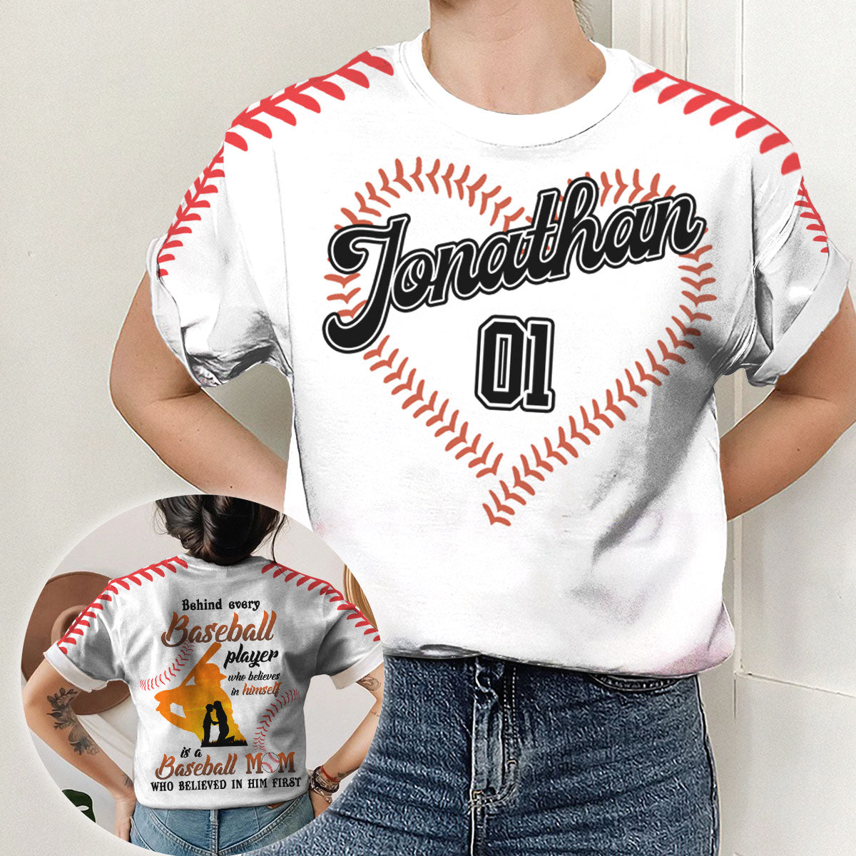 GeckoSG Personalized Christmas Gift 2023, That's My Baseball Player Out There Personalized Custom Baseball Shirts C507, Basic Tee / Black / S