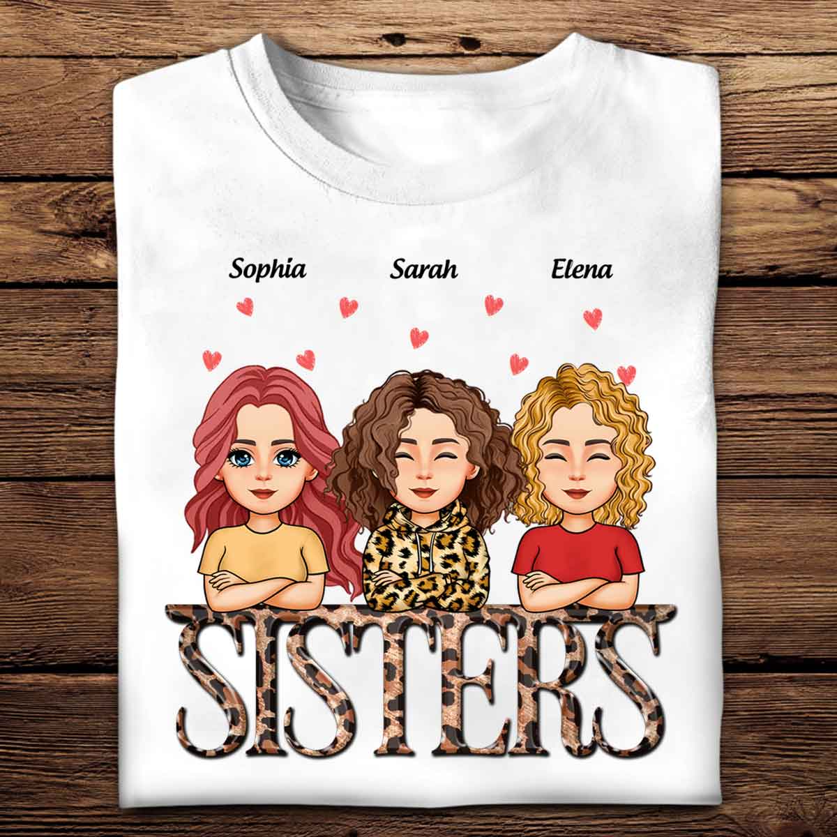 Leopard Sister - Personalized Apparel - Gift For Sister, Bestie banner-tshirt-to-2.jpg?v=1678347919
