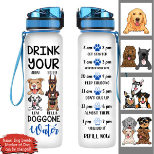 Doggone Water Custom Water Tracker Bottle Gift For Dog Mom