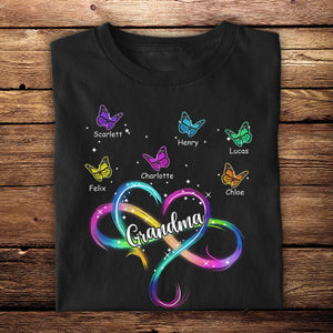Infinity Heart Colorful Butterflies Grandma Mom - Personalized Apparel - Gift For Mom, Grandma banner1_52a5e5c7-4fe7-404e-b443-51b436239c52.jpg?v=1680321470