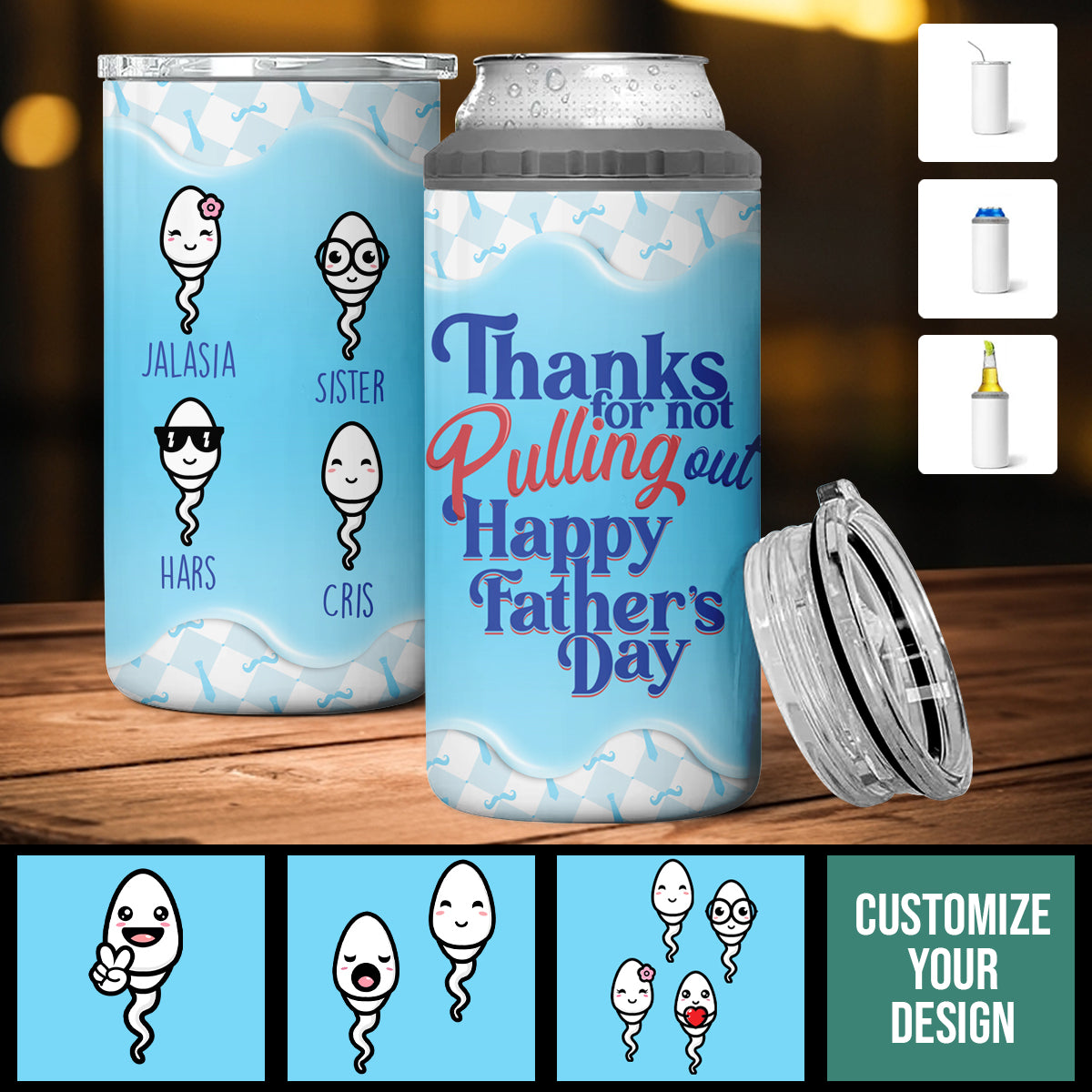 Thanks For Not Pulling Out - Personalized Can Cooler Tumbler - Gift For Dad, Father's Day Gift banner1_0bedc731-b00d-419d-bdba-874a7a862d36.jpg?v=1684399336