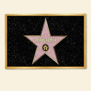 Welcome Star Of Fame Pesonalized Doormat Gift For Family