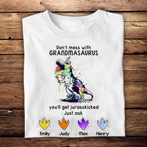 Don't Mess With Grandmasaurus Personalized Shirt Gift For Mom
