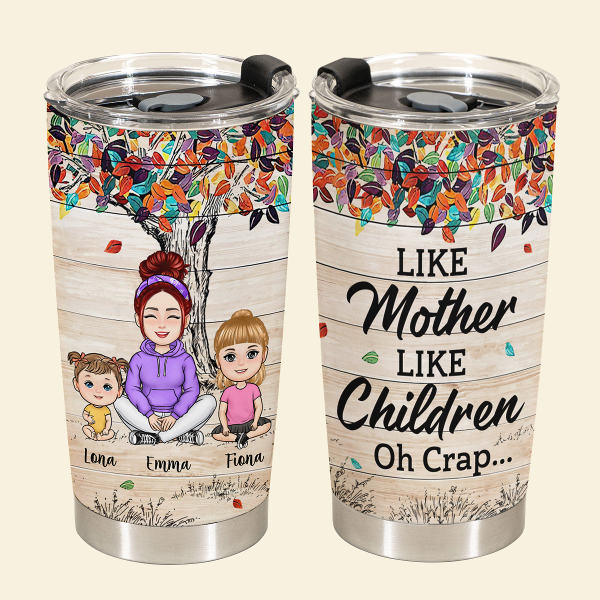 Like Mother Like Children Oh Crap - Personalized Tumbler - Gift For Mom, Grandma, Mother's Day banner1_81c53486-0429-4cc8-b99b-d379da2938d9.jpg?v=1680708738