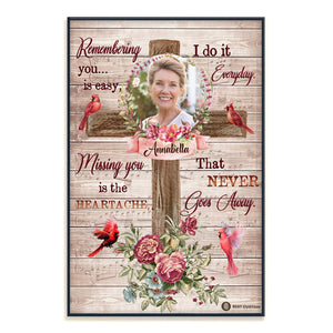 Those We Love Don't Go Away, They Walk Beside Us Everyday - Personalized Photo Canvas - Memorial