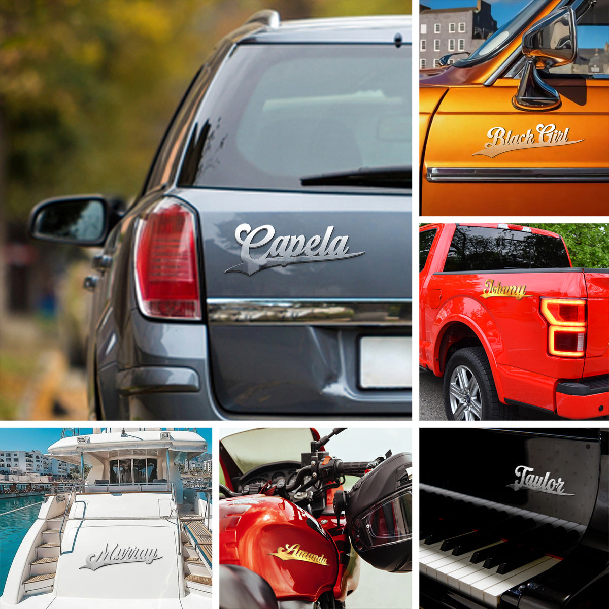 Retro Custom Name Personalized Custom Shape Emblem