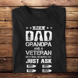 I'm A Dad Grandpa & Veteran Personalized Apparel Gift for Father