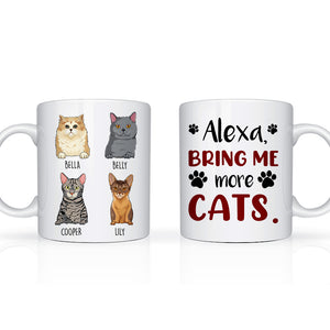 Good Morning Human Servant Your Tiny Furry Overlords - Personalized Edge To Edge Mug - Gift For Cat Mom