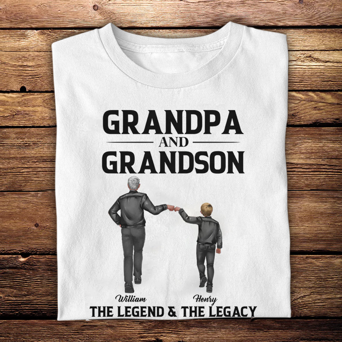 Grandpa Grandson The Legend The Legacy Apparel Gift For Grandfather