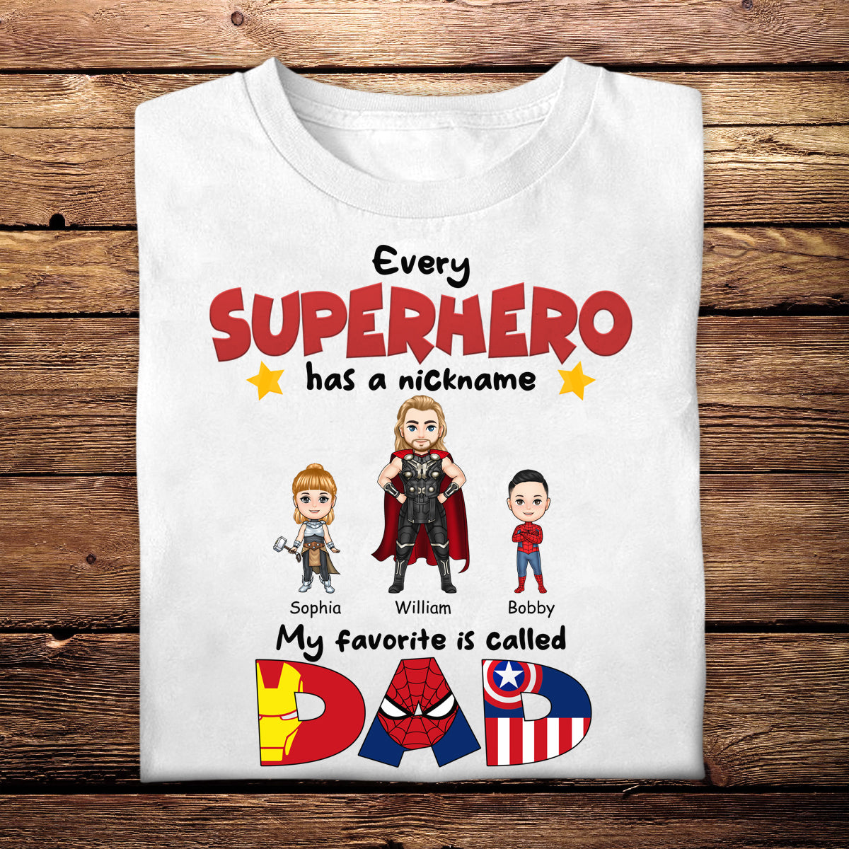 My Favorite Superhero Called Dad - Personalized Apparel - Gift For Father, Dad, Daddy, Loving Gift For Father's Day banner1_cbb0c257-9f30-49f8-9174-297c4178623f.jpg?v=1682870316