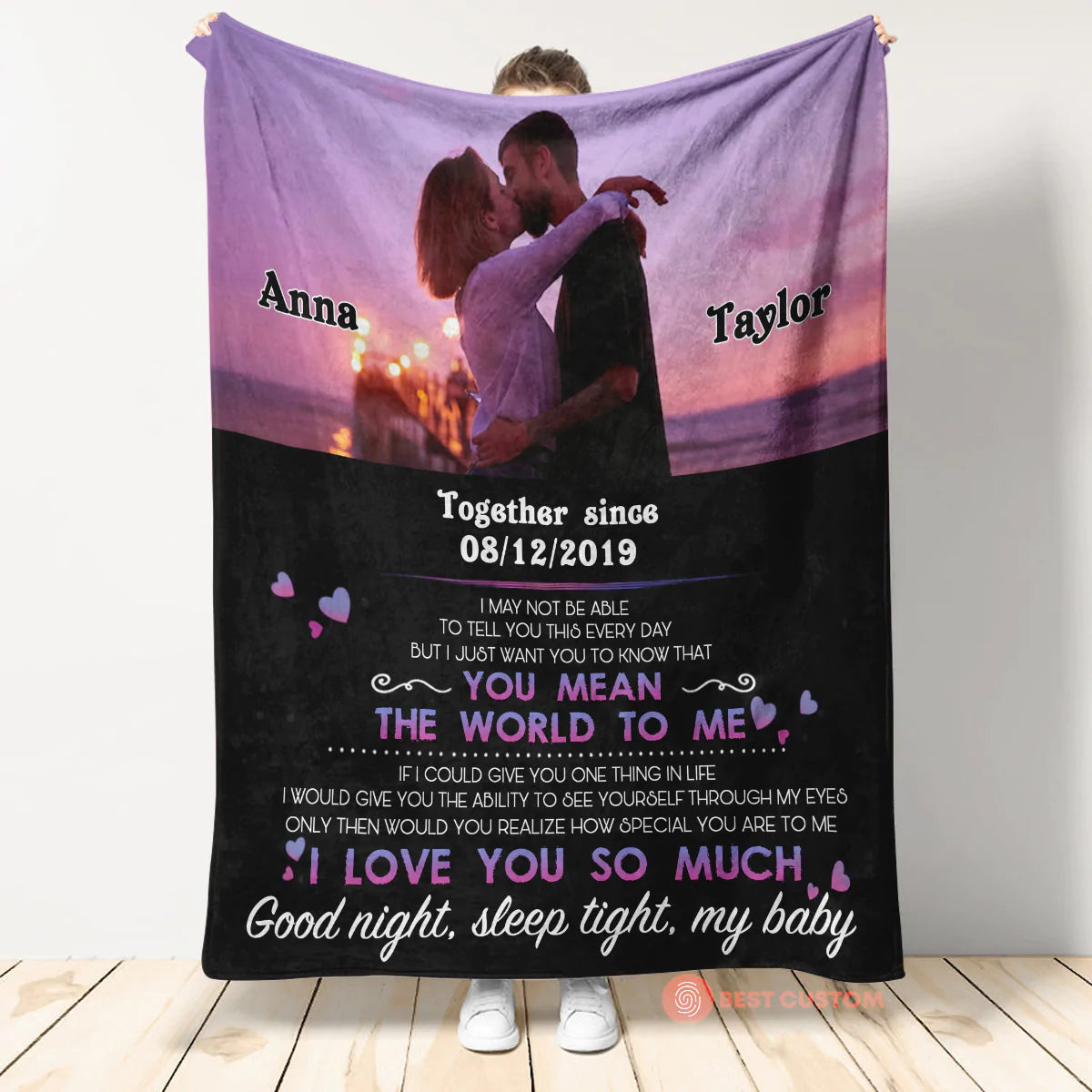 Best Valentine Gift For Girlfriend, You Mean The World To Me Blanket banner1_d03da40d-9029-455c-bcd7-a440a0aa67e1.jpg?v=1671779494