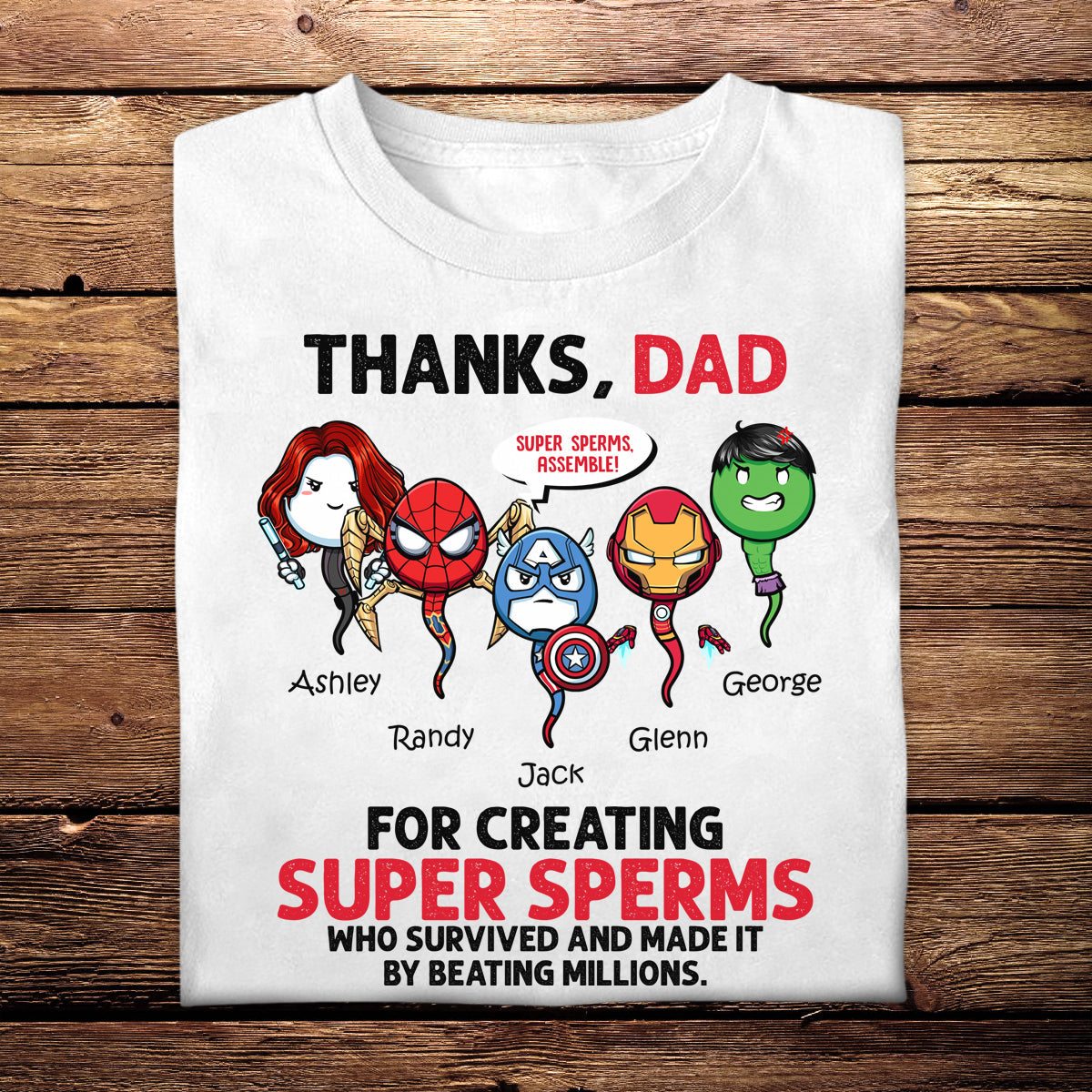 Thanks Dad Superheroes - Personalized Apparel - Gift For Father, Dad, Daddy, Father's Day banner1_d1f8106f-55d4-4a14-89f8-b067efb14dcd.jpg?v=1682495080