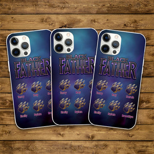 Panther Black Father, Father's Day Personalized Phone Case Gift for Father