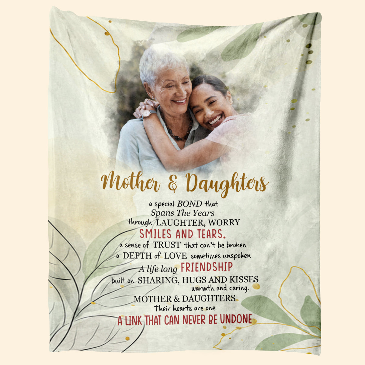 Mother And Daughter, A Life Long Friendship - Personalized Blanket - Mother's Day Gift For Mom, Mother, Mama banner1_d6d0bdec-9724-4b75-aefe-623b7221f04b.jpg?v=1677206673