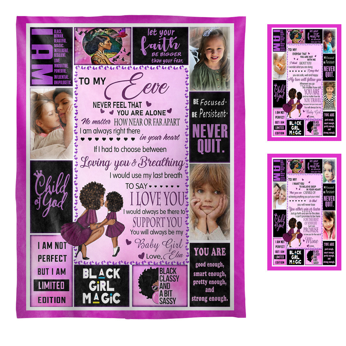 I Am Always Right There In Your Heart - Personalized Photo Blanket - Gift For Daughter banner1_8eda45f9-f9e2-4b24-bb51-32bc0f84c385.jpg?v=1644998307