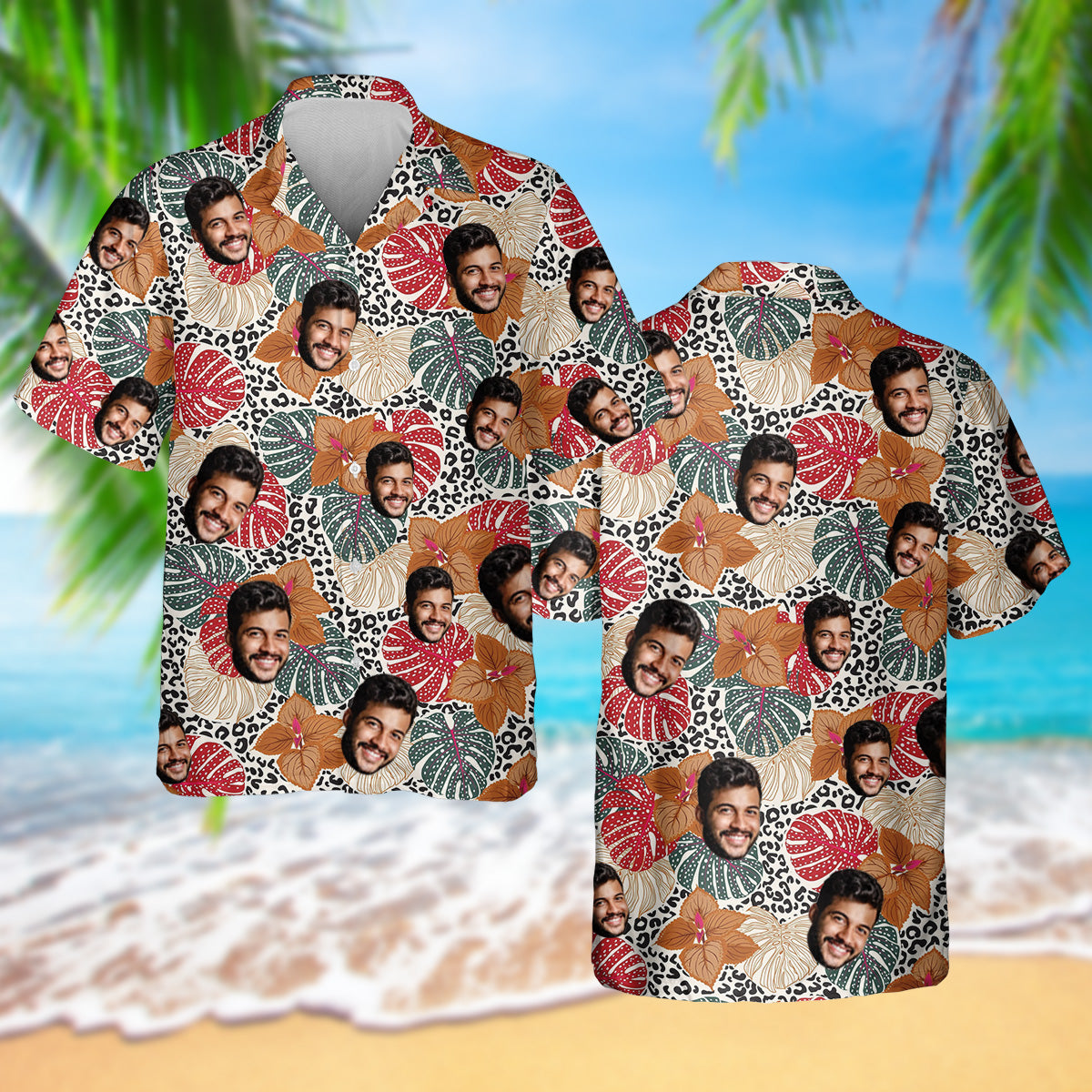 Hawaiian Custom Face - Personalized 3D Hawaiian Shirt - Gift For Family Members, Friends, Summer Vacation