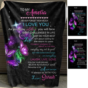 Butterfly I Love You - Personalized Blanket - Gift For Granddaughter banner2_ec272e09-b7e7-46b7-a76b-73d5e71c5967.jpg?v=1644998274