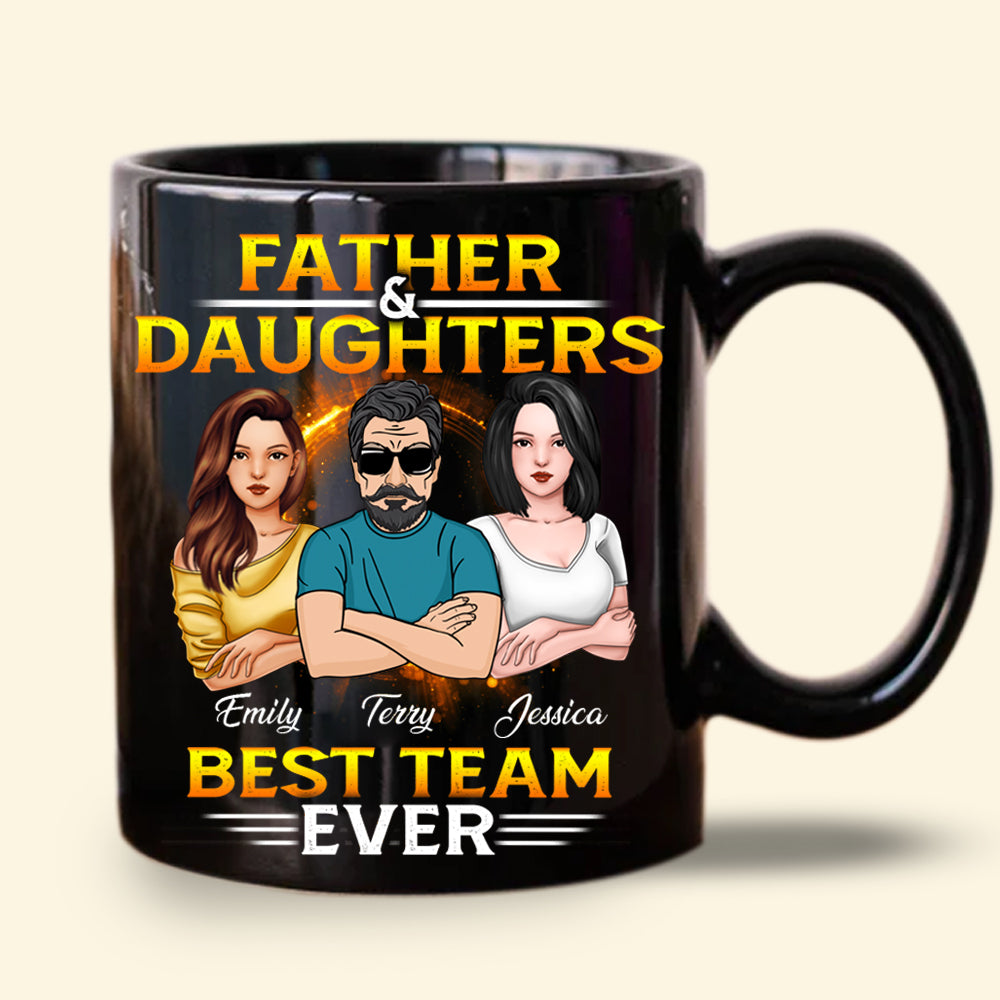 Father & Daughter Best Team Ever Custom Mug Gift For Father