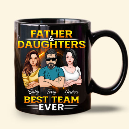 Father & Daughter Best Team Ever Custom Mug Gift For Father