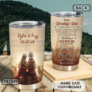 Falling In Love With You - Personalized Tumbler - Gift For Couple