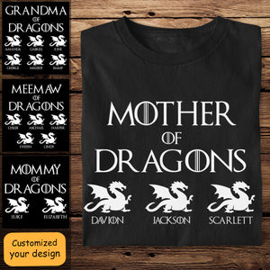 Mother Of Dragons Custom Name - Personalized Apparel - Gift For Mom