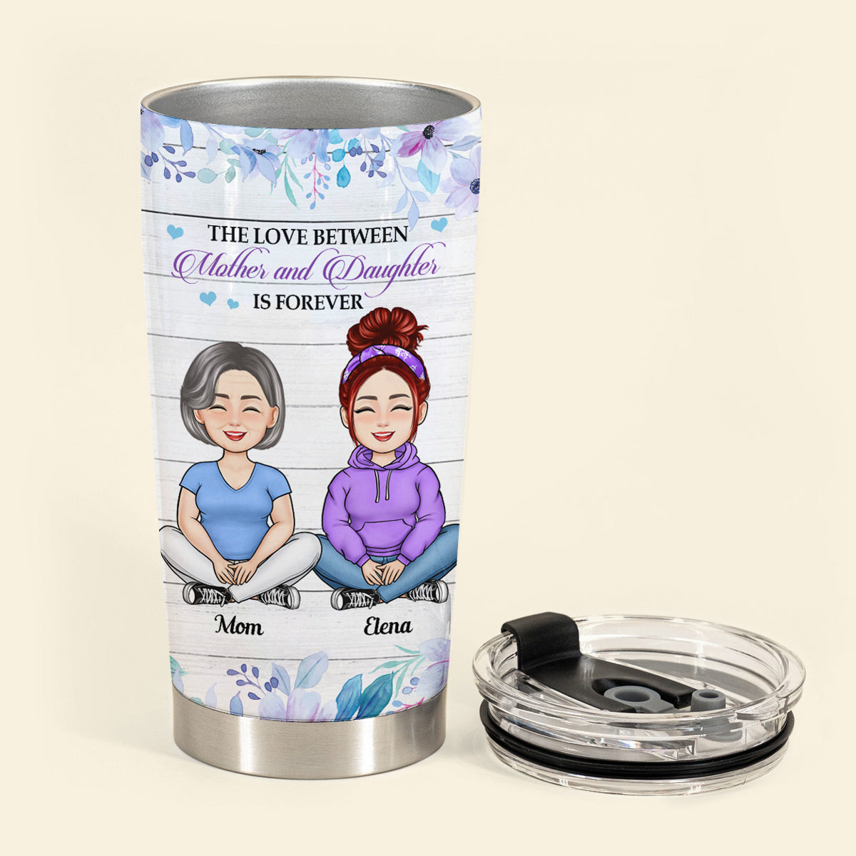 To My Mom, Love You With All My Heart - Personalized Tumbler - Gift For Mom, Mother's Day, Birthday, Loving Gift