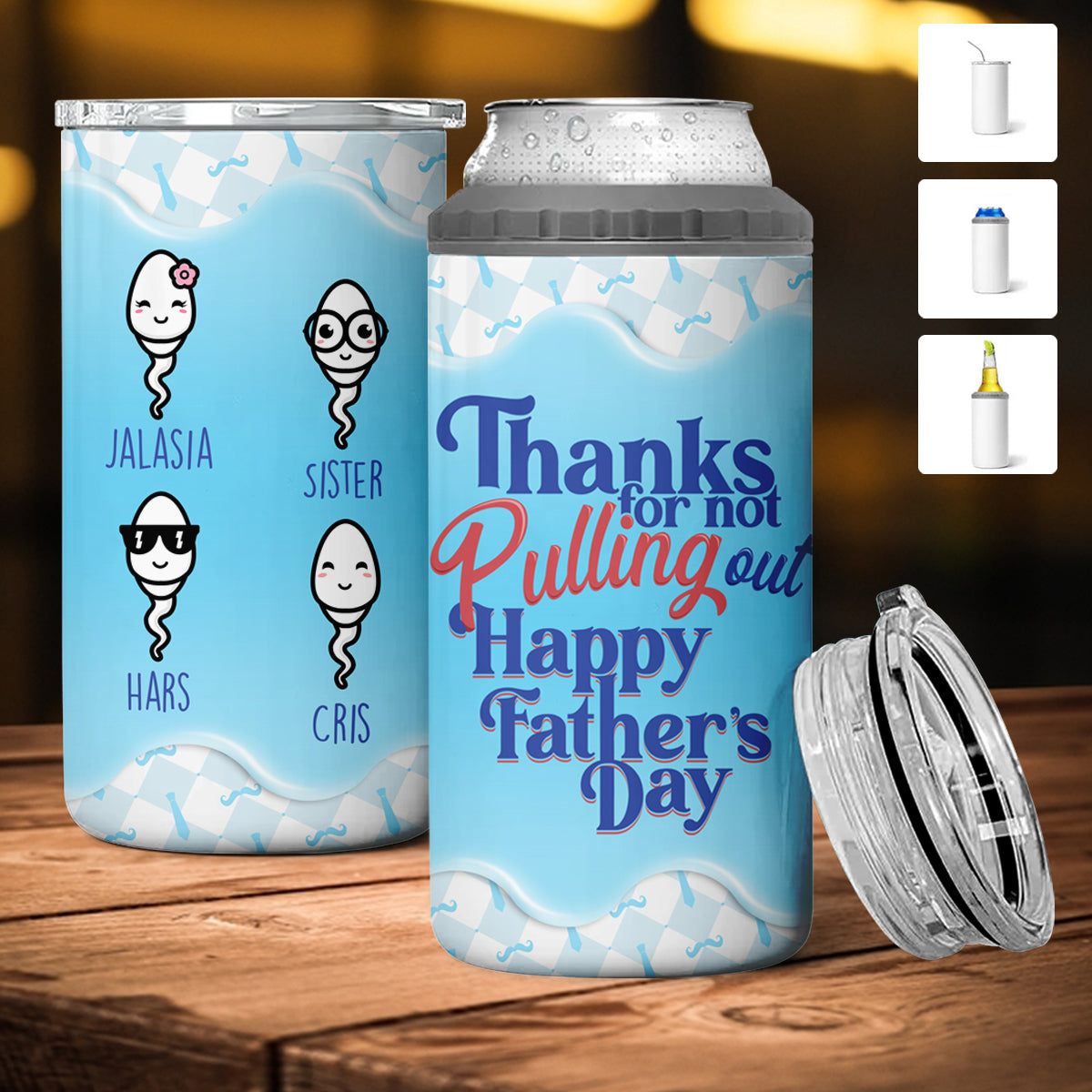 Thanks For Not Pulling Out - Personalized Can Cooler Tumbler - Gift For Dad, Father's Day Gift banner2_5f8cf5f2-d1dc-4280-9456-8f6dbd8a9786.jpg?v=1684399336