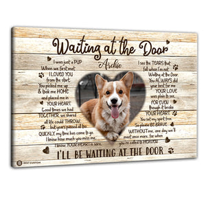 Waiting At The Door Custom Photo Canvas Memorial Dog