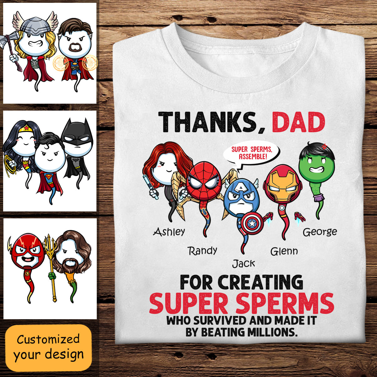 Thanks Dad Superheroes - Personalized Apparel - Gift For Father, Dad, Daddy, Father's Day banner2.jpg?v=1682495080