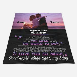 Best Valentine Gift For Girlfriend, You Mean The World To Me Blanket banner2_7d045dea-220b-4e74-ad68-7fedc52b447c.jpg?v=1671779494