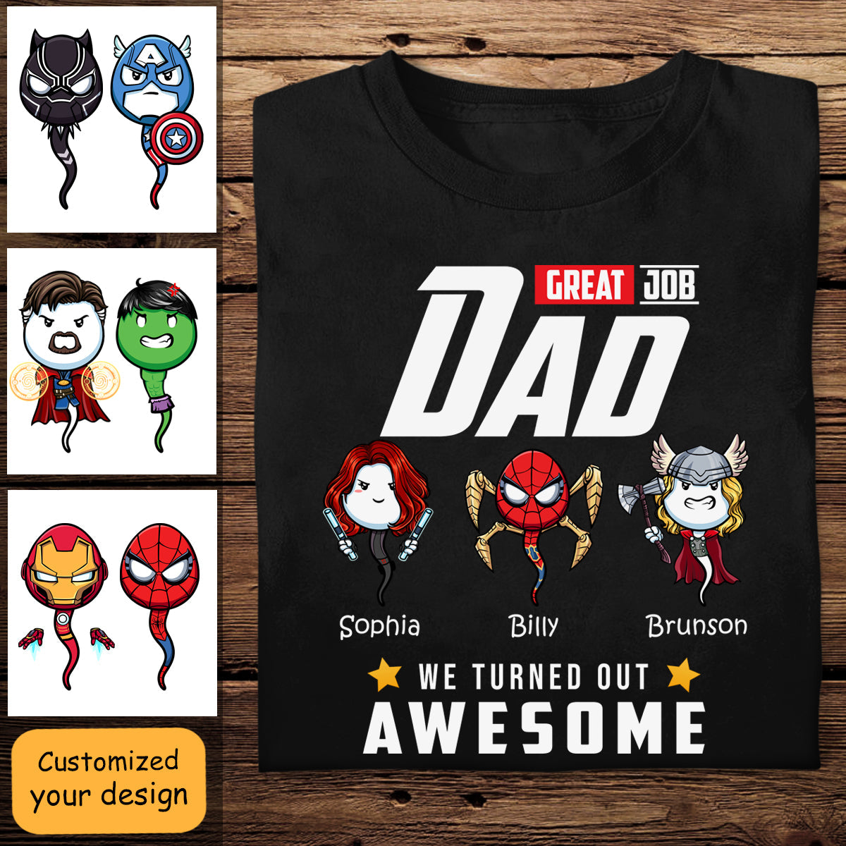 Multiverse Great Job Dad - Personalized Shirt - Gift For Father, Husband banner2_1e425af0-beb9-4c2a-8535-1de1dbd561a4.jpg?v=1681979176