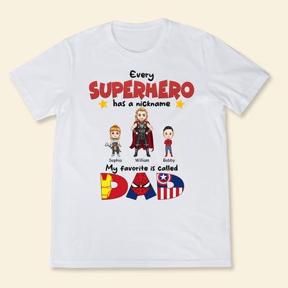 My Favorite Superhero Called Dad - Personalized Apparel - Gift For Father, Dad, Daddy, Loving Gift For Father's Day banner2_931c4aff-febe-400a-aa01-8d58fcc875f5.jpg?v=1682870319