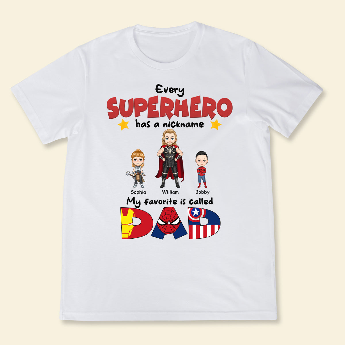 My Favorite Superhero Called Dad - Personalized Apparel - Gift For Father, Dad, Daddy, Loving Gift For Father's Day banner2_931c4aff-febe-400a-aa01-8d58fcc875f5.jpg?v=1682870319