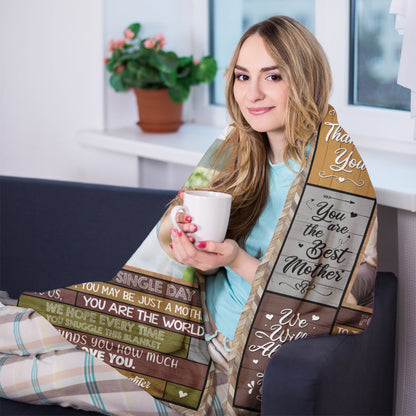 To Us You Are The World - Personalized Blanket Birthday Mother's Day Gift For Mom - Gift From Husband, Daughter, Friend Blanket - Gift For Mom banner2_398c57c4-68fc-4751-abd4-7c060925385b.jpg?v=1677662652