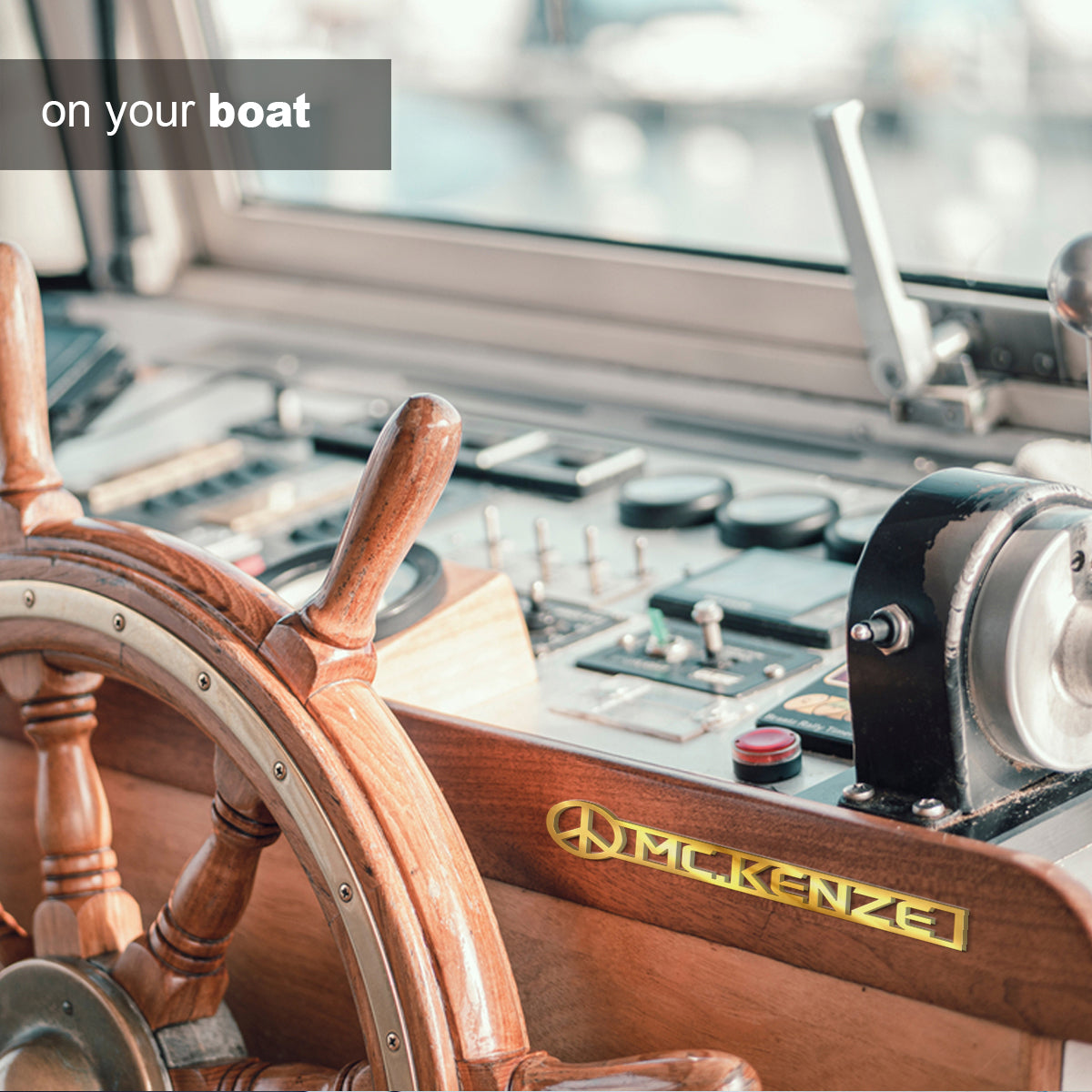 Peace Custom Name Personalized Custom Shape Emblem