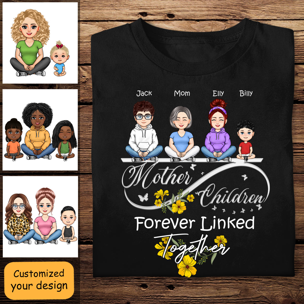 Mother & Children - Personalized Apprael - Mother's Day, Gift For Mother