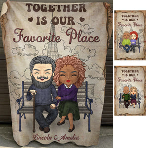 Together Is Our Favorite Place - Personalized Blanket - Gift For Couple banner2_97429500-1232-41b8-9e1a-7271c204bcd0.jpg?v=1644998302