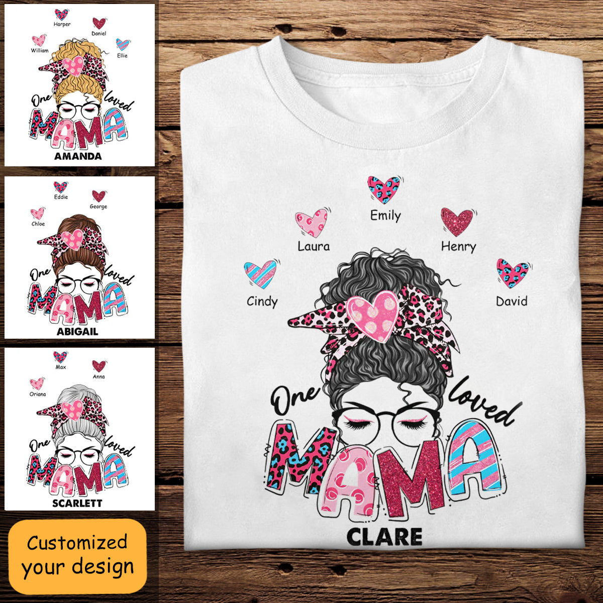 One Loved Mama Personalized Apparel Gift For Mom